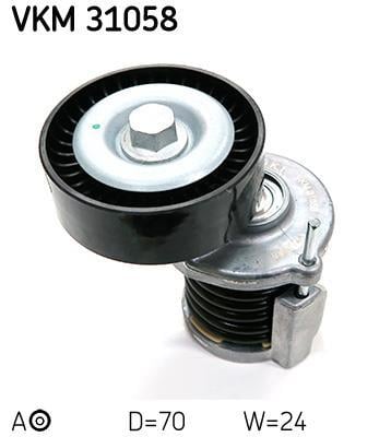 Rolo tensor da correia trapezoidal estriada SKF ref. VKM 31058